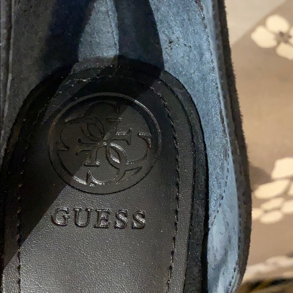 NWT GUESS Kenzie Suede Ankle Strap Platform Heels - Picture 11 of 12